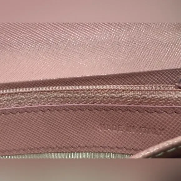 Prada Saffiano Leather Pink Continental Long Wallet Authentic - Picture 9 of 15